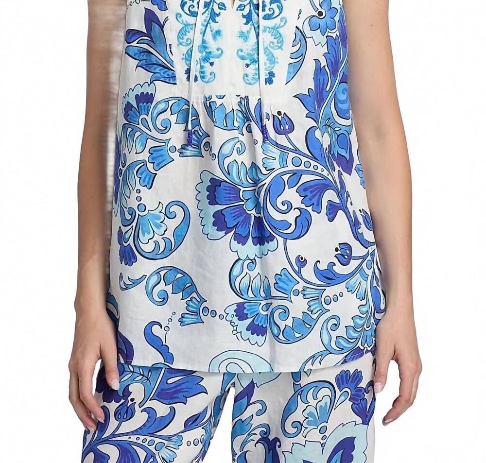NEW JOHNNY WAS linen yoke tank tunic in naidda